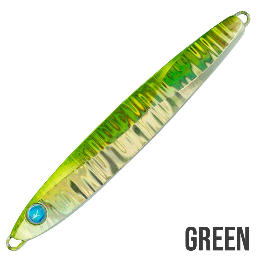SEASPIN LEPPA 77 Slim Jig Color Green - 115 mm - 77 g - Casting Jig