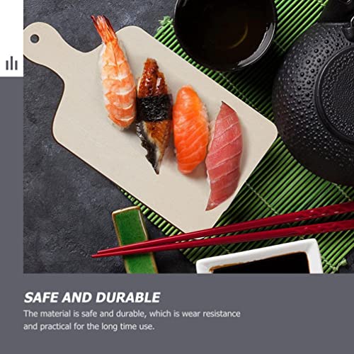 Hemoton - Tabla de Cortar Pequeña de Madera sin Acabar, con Mango, para Manualidades y Juego Creativo, Set de 6 Unidades, Ideal para Queso, Pan y Frutas miniatura 3