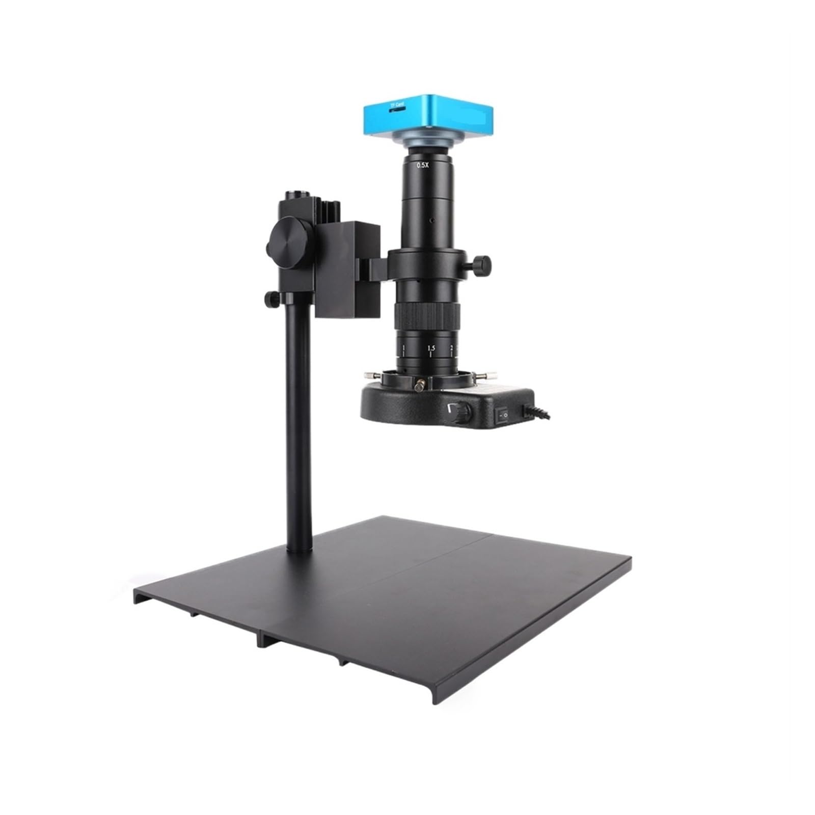 Przemysłowy Mikroskop Monokularowy HD 1080P HDMI USB Cyfrowy Wideo Kamera 180X Obiektyw Do PCB Tkanina Lutownicza Obserwuj(Microscope set)