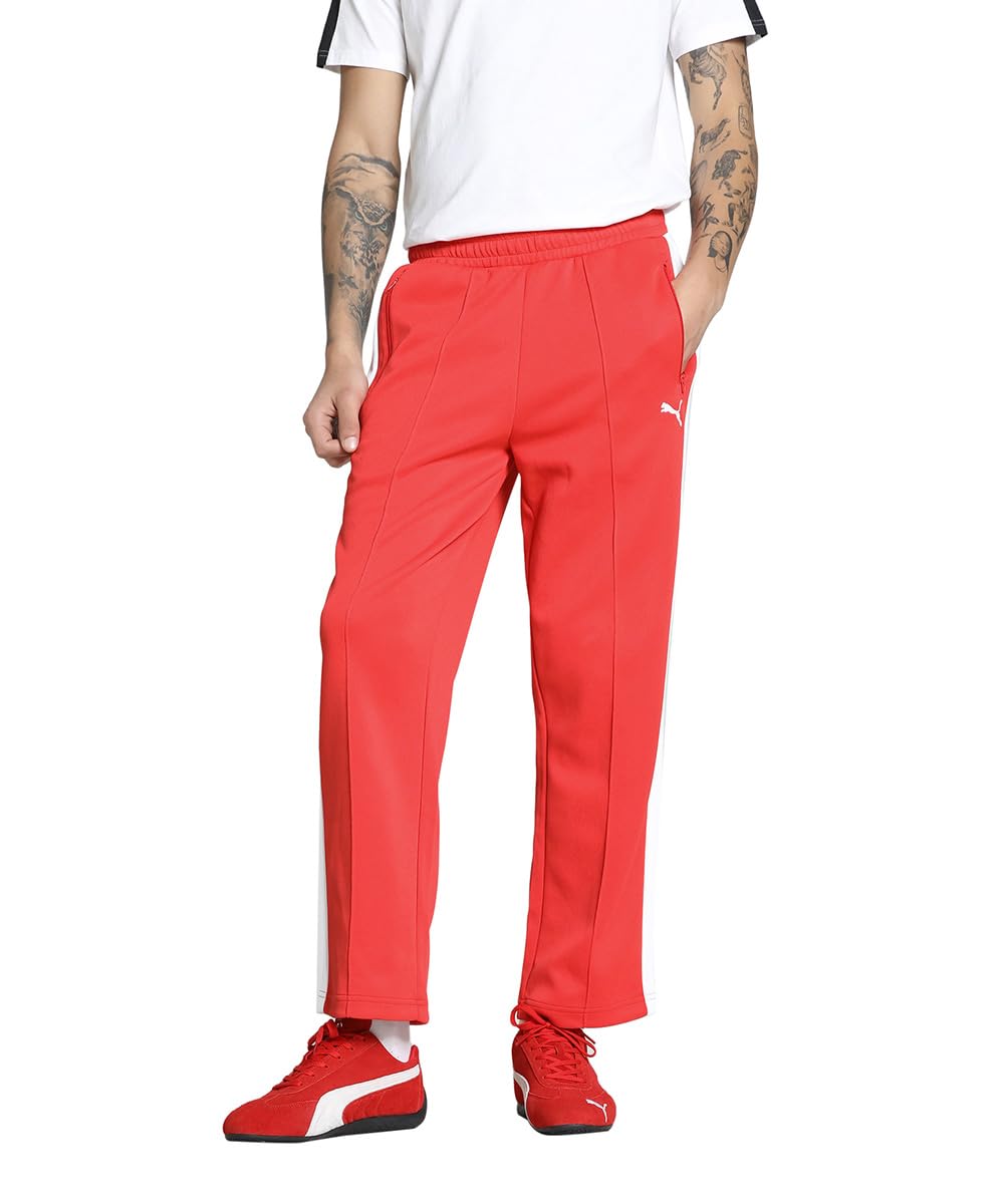 Puma Men's For All Time Red T7 Always On Relaxed Track Pants Red Size L