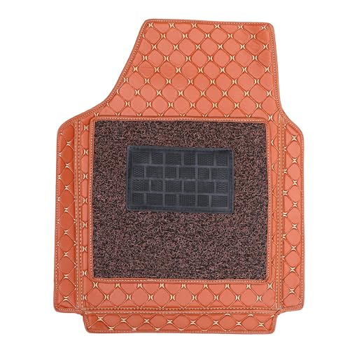 Image of CARNEST 7D Car Floor Mats Only Compatible with Corolla All Model, Set of 3 Pcs, 100% Waterproof & Washable Luxury 7D Car Foot Mats, Tan