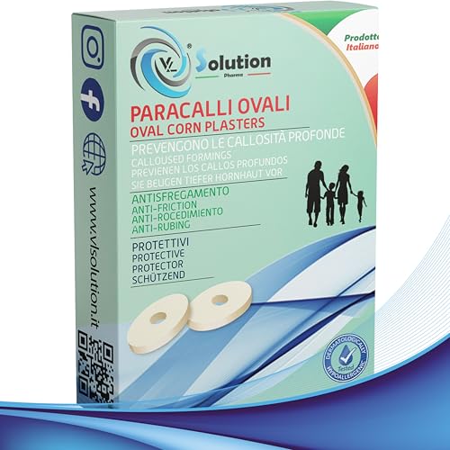Cerotti Paracalli Ovali 27 pz ø 3 cm - Cerotto protettivo Lunga durata anti-sfregamento autoadesivi con applicatore e supporto in schiuma. Cuscinetti per calli, occhio di pernice e duroni.