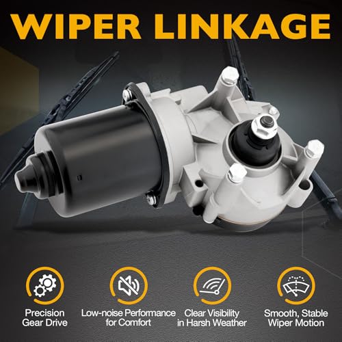 Image of Upgraded Front Windshield Wiper Motor Compatible with 2008-2014 Ford, Lincoln & Mercury Models, F-150 Explorer Escape Focus Mustang Taurus Expedition Flex MKS Navigator, Replace 402067 8G1Z17508A
