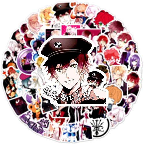 TUHAO Anime Diabolik Lovers Game Stickers Pack Laptop Motorcycle Luggage Skateboard Fridge Guitar Waterproof Sticker Toys 50Pcs