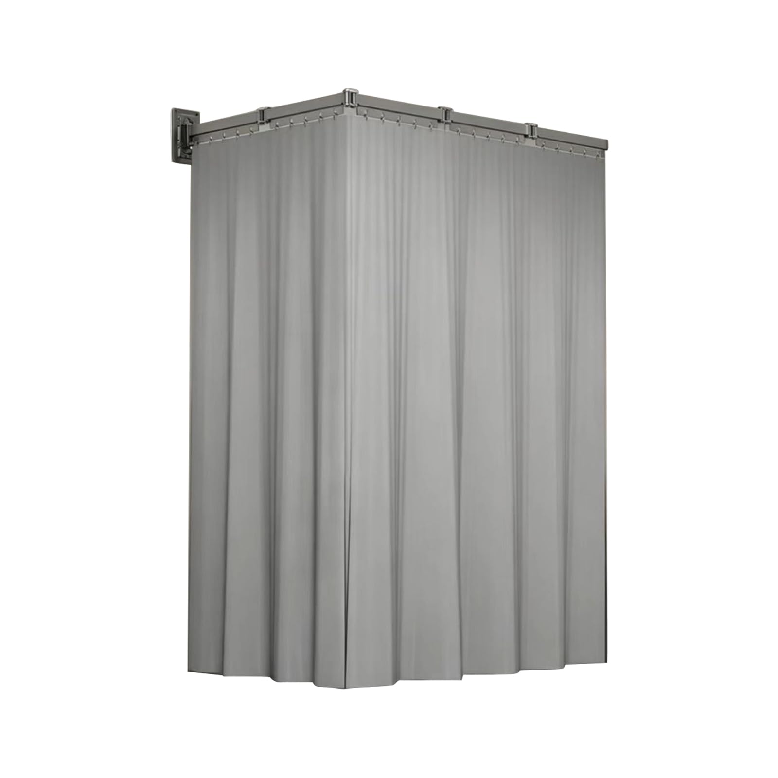Barra de cortina de ducha sin necesidad de taladrar, barra de cortina de ducha plegable de 5 capas en forma de L/U con fuerte ventosa, cortina de ducha con barra para ducha de esquina, separador de