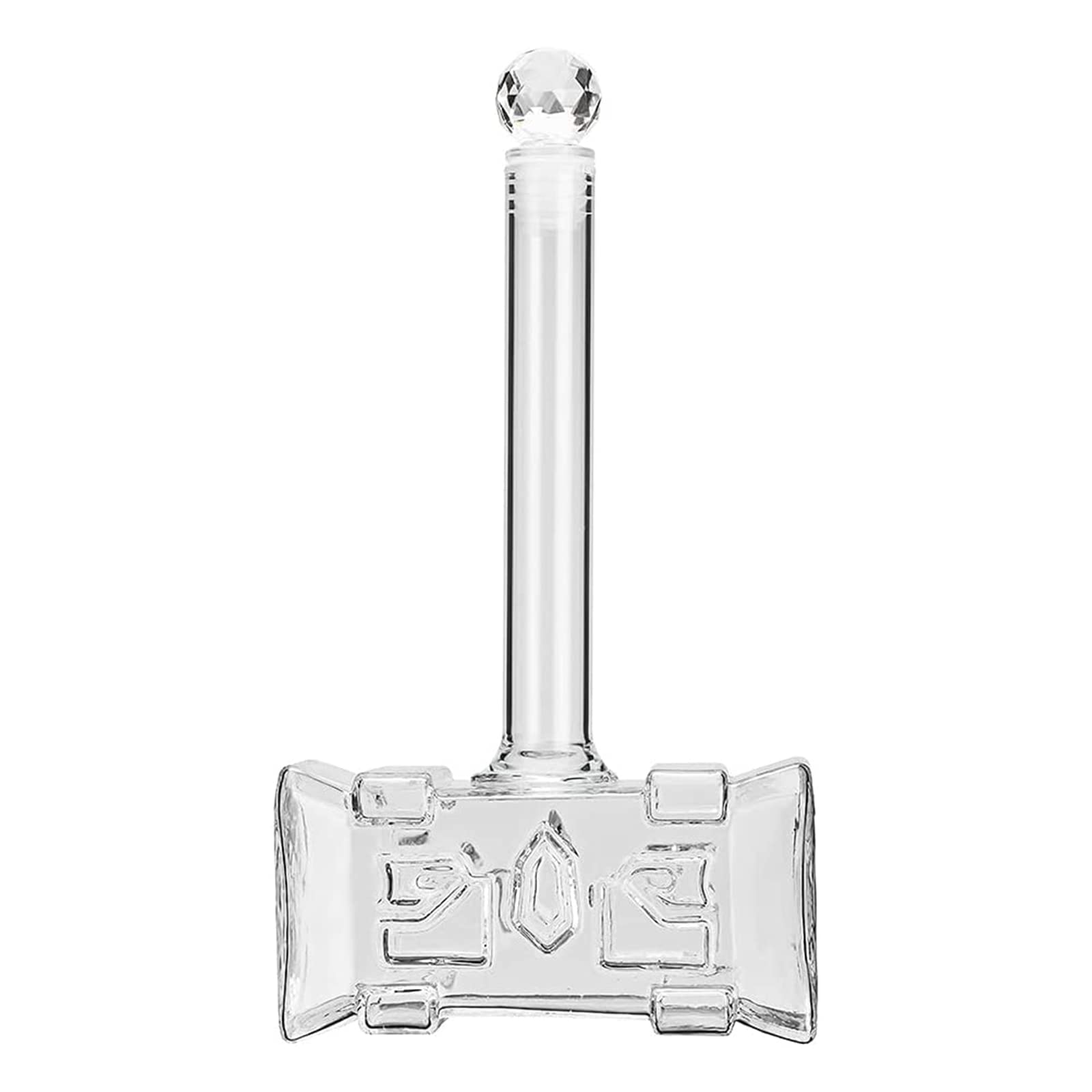 Tsophreniq Hammer Shaped Decanter Glass Liquor Bottle Wine Liquor Dispenser for Cocktail, Bourbon for Men Women