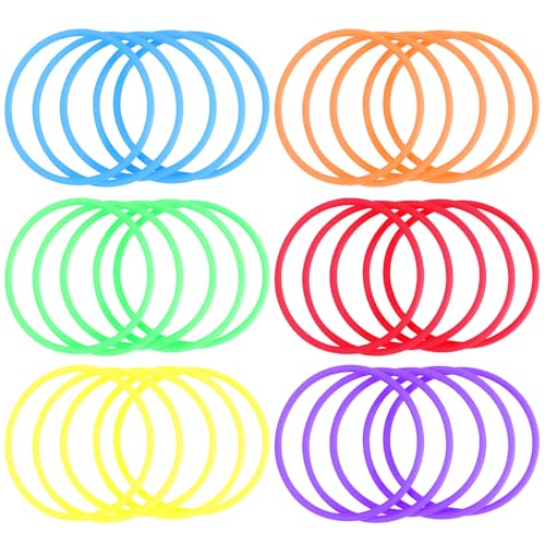 Silicone Jelly Hair Tie Bracelet 30PCS Glow Bracelets Rubber Bracelets for Women 80s Style Neon Wrist Band Elastics Party Favors