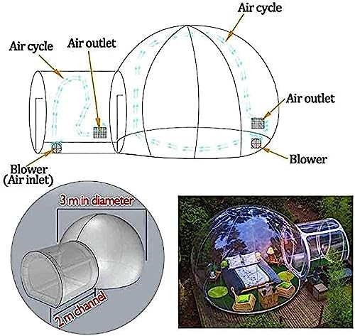 Carpa burbuja inflable transparente para camping miniatura 6