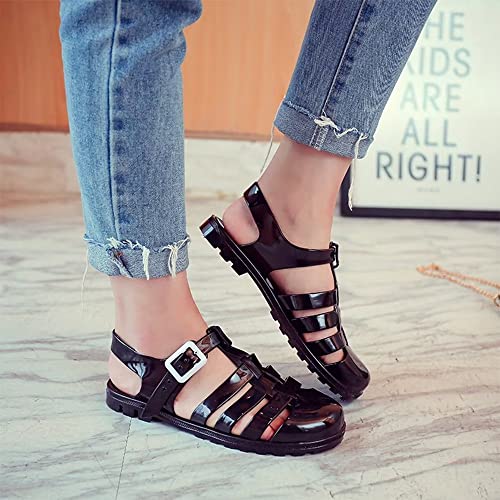 Image of Hee grand Crystal Jelly Heel Sandals for Women Summer Beach Jelly Shoes