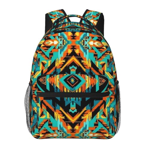 Mochila ligera con estampado azteca para hombre y mujer miniatura 5