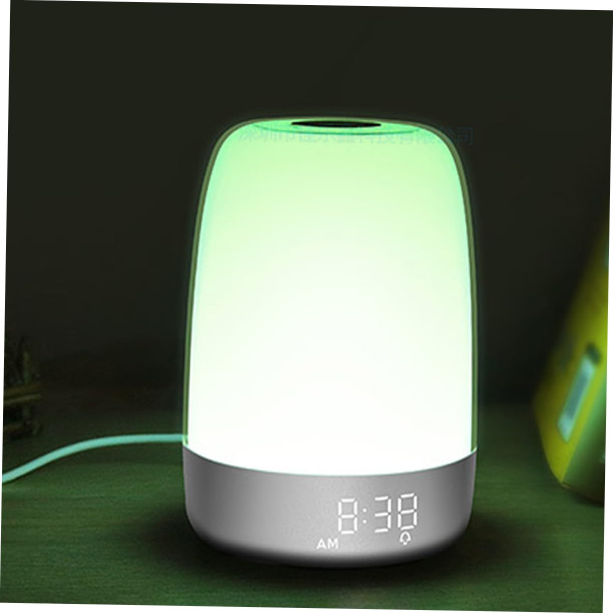 Gatuida Réveil LED Blanc Contrôle Tactile et Lumières Colorées pour Chambre, Lampe de Nuit Programmable en Abs, pour Veilleuse Adulte