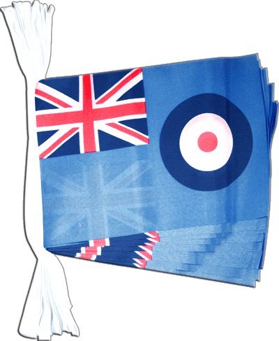 Guirlande drapeau Royaume-Uni Royal Airforce de 5,9 m en tissu résistant avec motifs imprimés