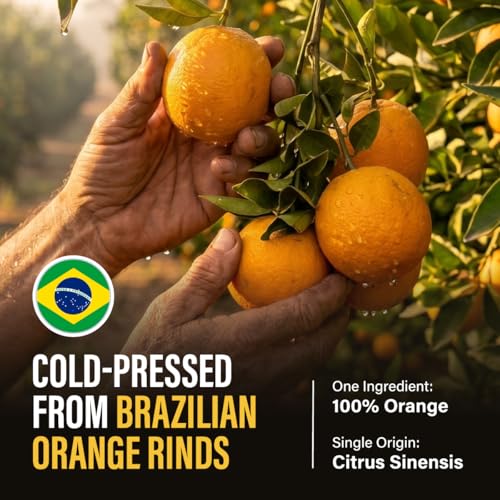 Image of 100% Pure Orange Oil - 4 Fl Oz Orange Essential Oil for Hair, Skin, Diffuser, Aromatherapy & DIY Soap Making Scent
