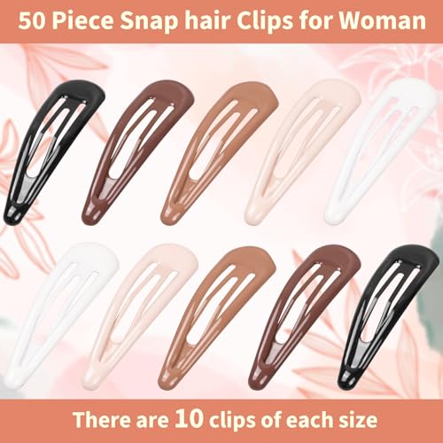 Barrettes à cheveux classiques en métal silicone avec étui - 3