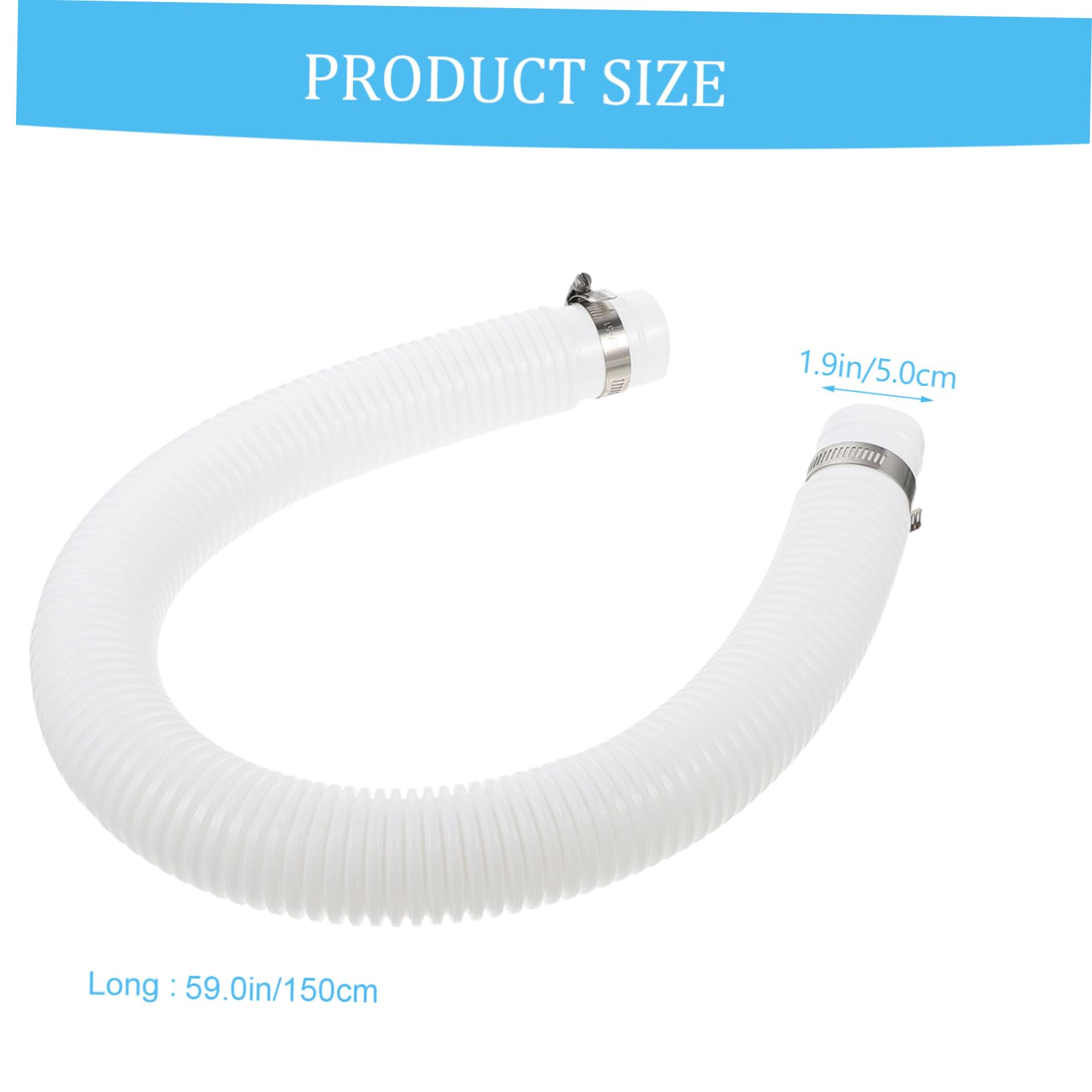 ifundom Tuyau De Piscine Pour Remplacement Filtre De Pompe Flexible Avec Boucles Accessoire De Tuyau Pour Piscine