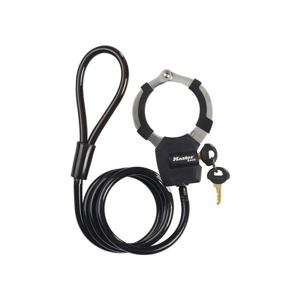 Câble antivol à clé Master Lock 1m avec menotte pour vélo et trottinette 8275EURDPRO