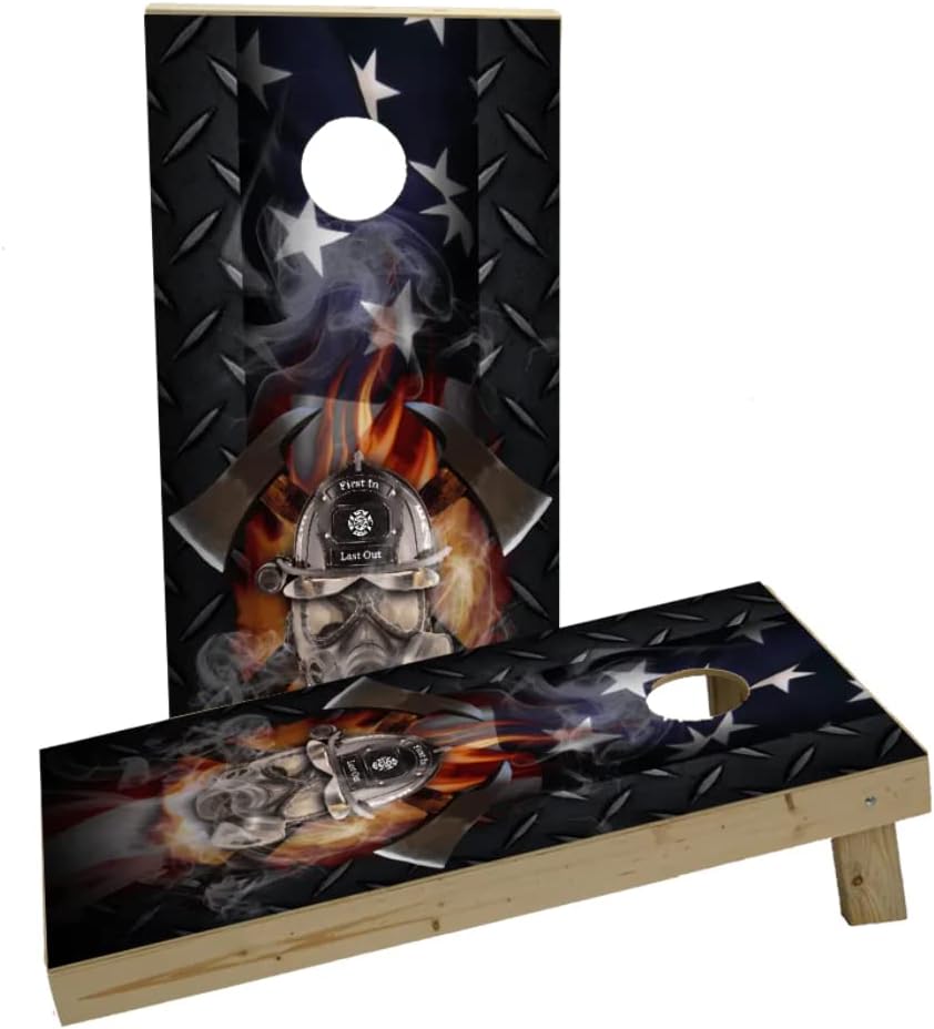 Firefighter - First in Last Out Custom Cornhole Board Game Set
