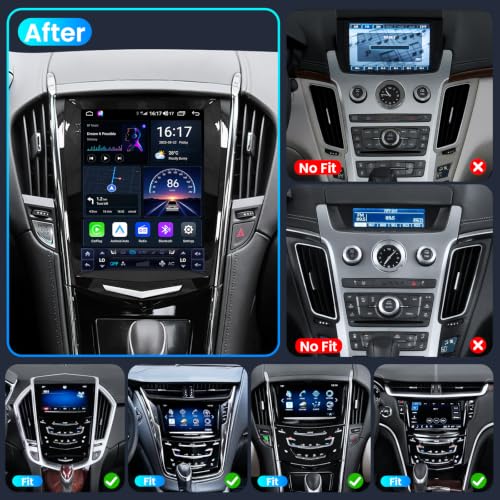 Image of [8Core 4GB+64GB] Car Radio for Cadillac ATS XTS SRX CTS 2013-2018 | 9.7''HD Touch Screen Stereo with Carplay Android Auto 5GWiFi GPS Navigation Bluetooth AM FM DSP RDS SWC 1080P Backup Camera