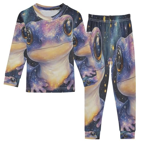 Pajama Sets Long Sleeve Cute Galaxy Axolotl Soft Comfy Sleepwear 2 Piece PJS 3-8T