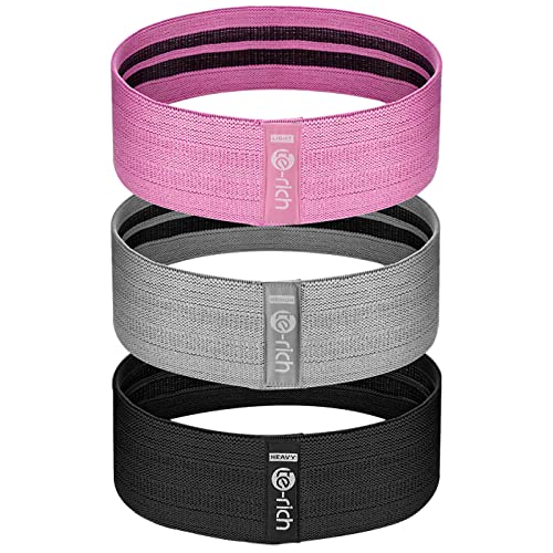 Te-Rich Resistance Bands, Fabric Booty Bands for Women, Cloth Workout Bands Resistance Loop Bands, Non-Slip Thick Squat Bands for Butt, Legs, Thigh, Hip and Glute Exercise