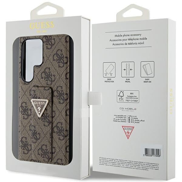Guess GUHCS24LPGS4TDW - Custodia rigida per S24 Ultra S928, colore: Marrone