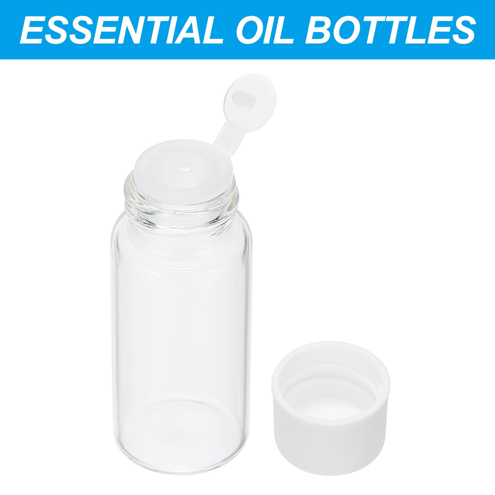 Aazon.co: PATIKIL 15l Essential Oil Bottles, 8 Pack Aber Glass - View #2
