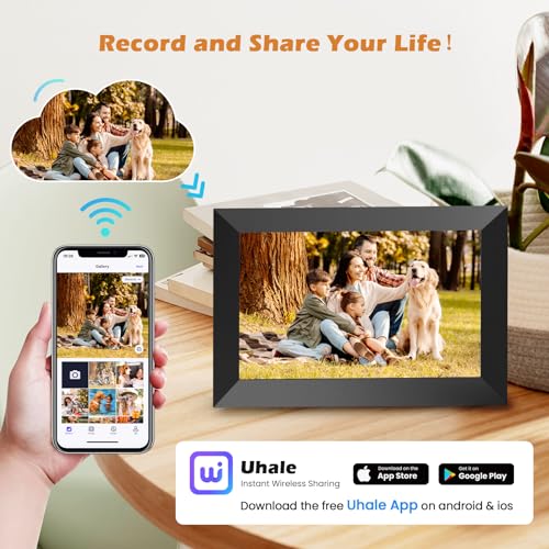 WONNIE 10.1 Inch WiFi Digital Picture Frame with 32GB Memory, 1280x800HD IPS Touch Screen Electronic Photo Frames, Easy Set-up & Use, Instant and Private Photo-Sharing, Send Wishes, Auto-Rotate - Image 3