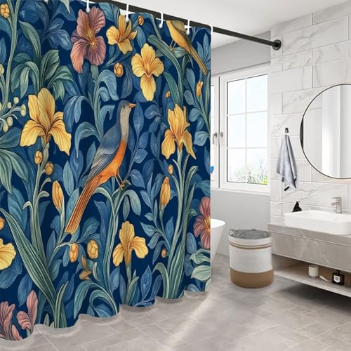Rideau de douche anti-projections d'eau 180x200 cm lavable pour sol sec et propre