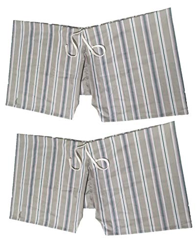 Image of Men's Lattha Traditional Pure Cotton Underwear aka Patta wala Janghiya, Dhari wala / Striped Undergarment, Khadi Latthe Ka Jangia, Nicker,Chaddi; Nade wala kachha with wide Miyani /Asan & Back Pocket & Drawstring /Nada