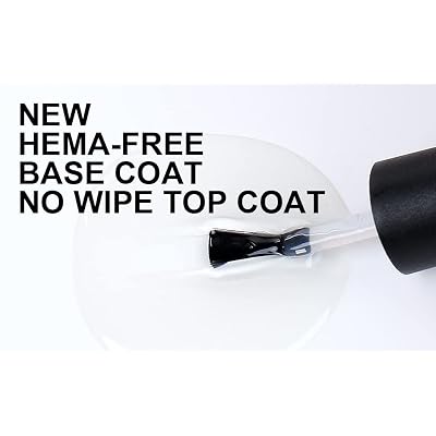 AIMEILI Hema Free Gel Nail Polish, Cruelty Free, Vegan, No Wipe Top Coat, No Wipe Matte Top Coat, Base Coat and Builder Base for Nails Gel Set