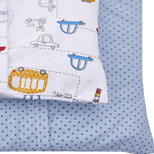 Papi Textil Malhas Conjunto de Fronhas de 2 Unidades, Azul, 40 x 28 cm