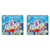 Orchard Toys Shape Aliens Game, Space themed Board Game, Family Fun, Family Game, Perfect for Kids Age 3-6 (Pack of 2)