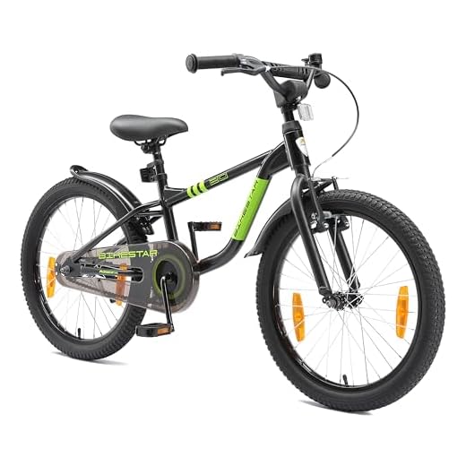 LÖWENRAD Barncykel från 6 år med broms | cykel för pojkar och flickor 20" tum | Zvart