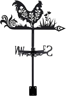 SUPERDANT Rooster Weather Vane Flora Rooster Metal Weathervane Animal Wind Vanes Weathercock Decorative Wind Direction Wind Vanes Signs for Farmhouse Outdoor Garden Lawn Roof Paddock Decoration