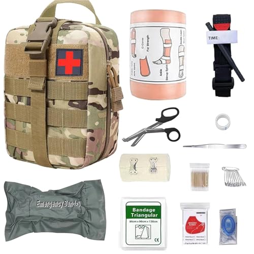 HuaMuDM Erste Hilfe Set,Medizinische Taktische Tasche, Medizinische Tasche für Camping,Trauma Kit,Erste Hilfe Tasche,Tactical Survival Bag für Outdoor,medizinisches Notfallset,Notfall Erste Hilfe