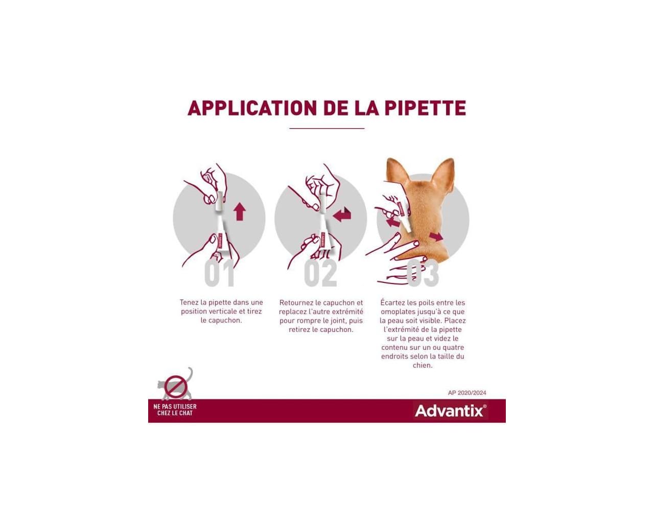 Advantix 4 pipettes antiparasitaires - pour Petit Chien de 4 a 10kg