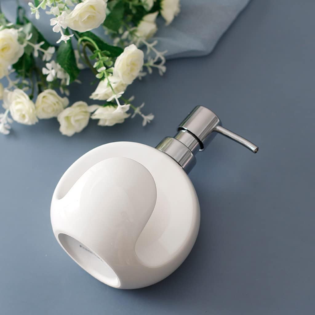 Pump Bottle Dispenser,Lotion Pump Bottles,380ml Ceramic Soap Dispenser, Bathroom Kitchen Soap Dispenser, Hotel Bottled Soap Dispenser, Suitableffor All Kinds Of Liquids Liquid Soap Dispenser(Black)