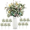 Zeyune 12 pcs easter artificial flowers eggs and berries decorations 157in easter faux picks spray spring floral stems twig branches for home flower arrangement table centerpieces party decor  urban country home decor