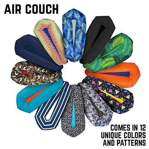 Chillbo Shwaggins Inflatable Couch – Cool Inflatable Chair. Upgrade Your Camping Accessories. Easy Setup is Perfect for Hiking Gear, Beach Chair and Music Festivals. (Nineties Black)