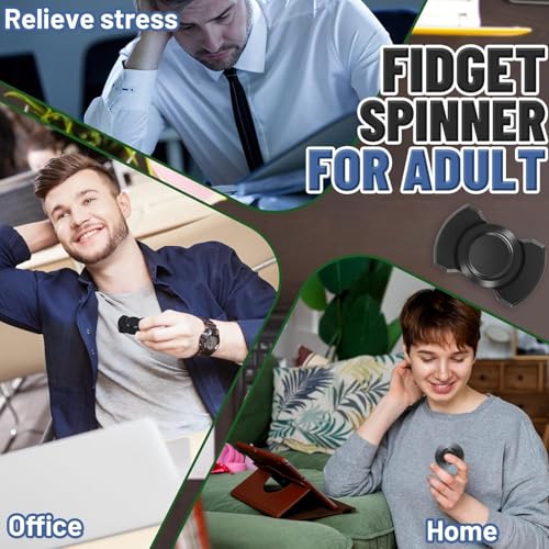 Image of Fidget Toys, 3-in-1 Desktop Fidget Slider and Box Set, Stress Relief Toys Adults, Office Focus Aid, Portable Anxiety Relief (Black（B）)