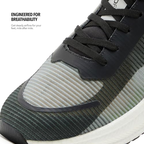 Image of BoldFit Running Shoes for Men - Anti-Slip Sports Shoes With Soft Sole Extra Grip for Running, Jogging, Regular Gym - Black-Grey UK 9