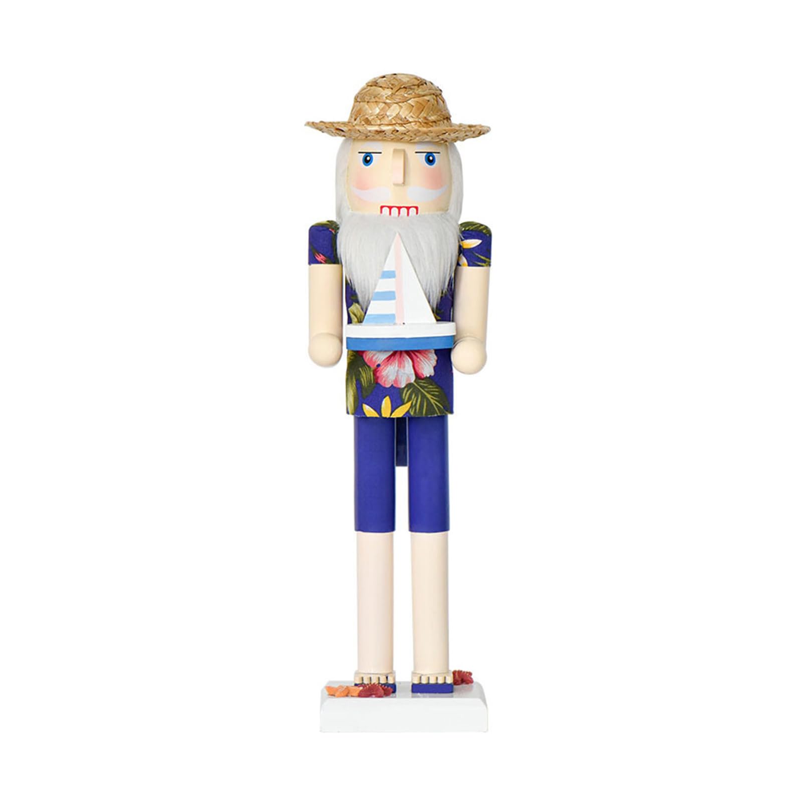 NMFLAB Summers Nutcrackers Decorations Christmas Nutcrackers in July Surfer Santa Nut Crackers Figure for Party Festival Decors Summers Decorations