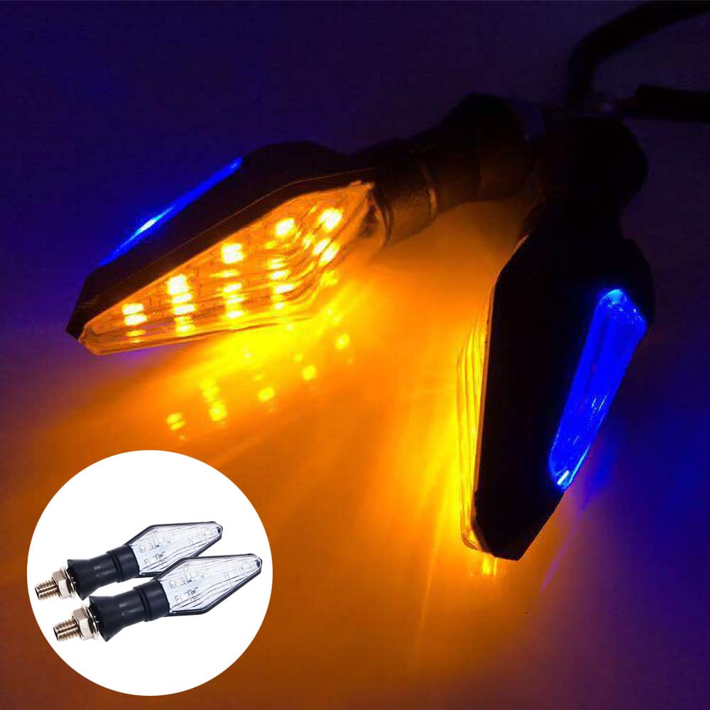 Mini Clignotants LED 12V Moto - Jaune Ou Blanc - Super Lumineux Et Ultra Résistants
