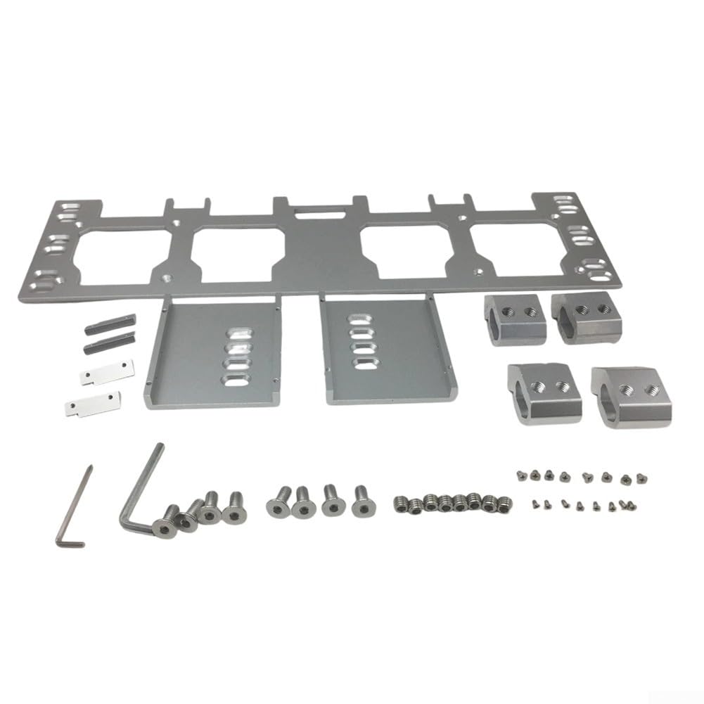 Placa de montaje frontal para cajas de herramientas Packout – Soporte de hierro resistente con bloqueo integrado para fijar de forma segura accesorios en la parte delantera (plata)