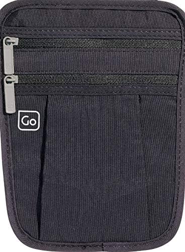 Go Travel Passport/Tickets/Cash/Credit Cards and Other Valuables Pouch - Compact Neck Wallet - Supplied in Assorted Colours