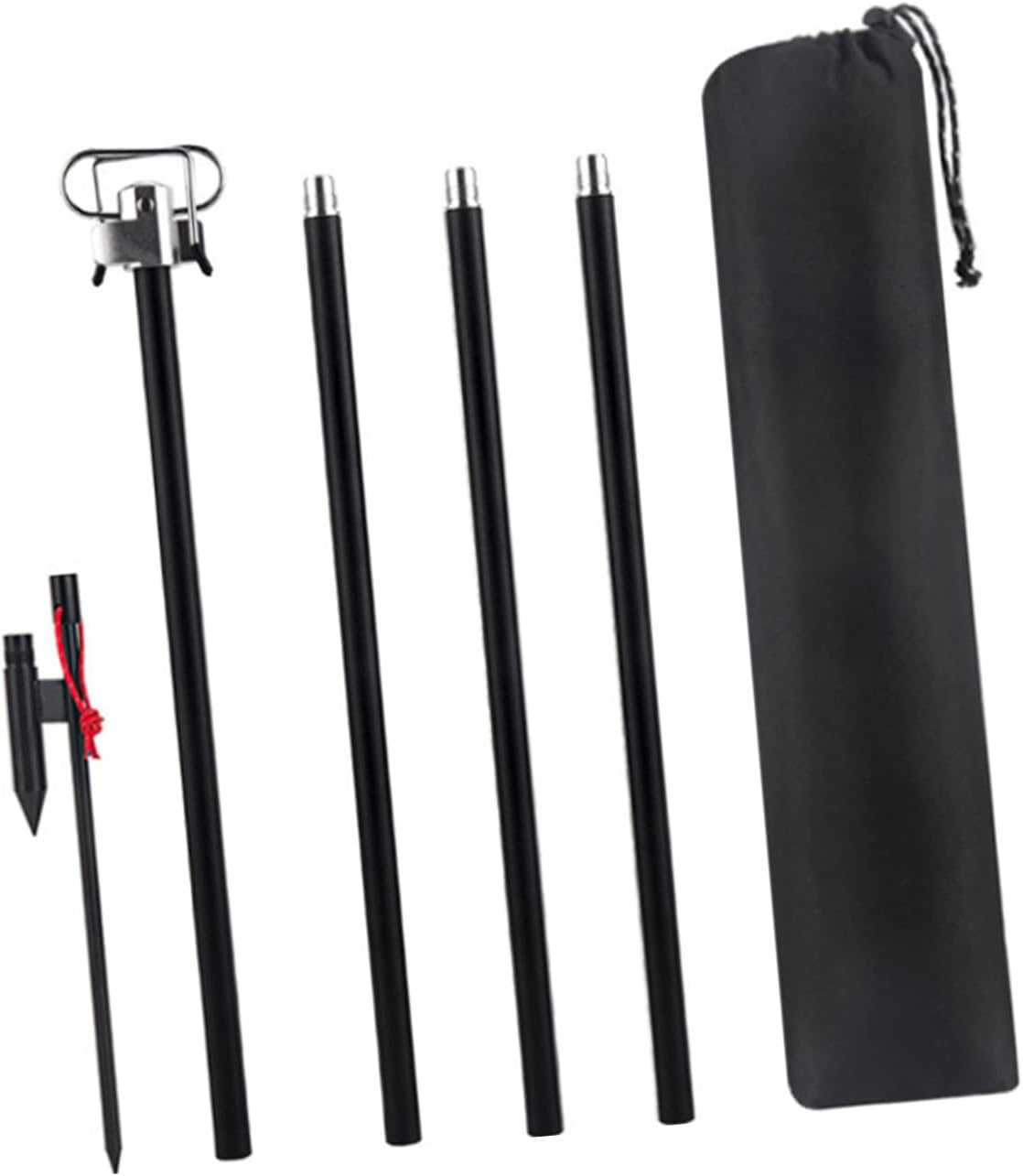 Abaodam 1Set Outdoor Folding Lantern Stand Detachable Portable Lamp Holder for Camping Picnic Outdoor Activities Durable with Double Nail Design for Stability and Easy