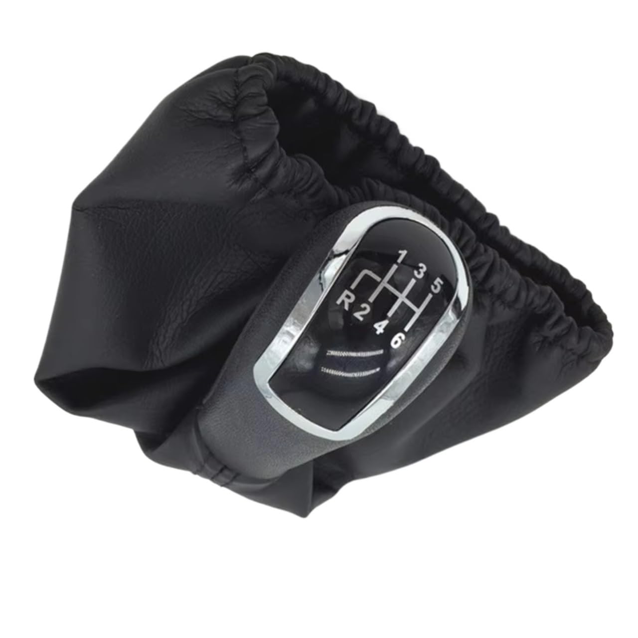 HILLAR Car Gear Stick Knob for Benz C-Class W202 W208 E-Class W210 W203 S203 / W245 W169 (04-12)/ W168 (97-04) 5/6 Speed Car Shift Gear Knob(Black R123456)