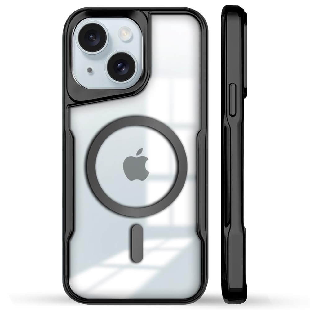 KARWAN® iPhone 14 | iPhone 13 Back Case Cover Hybrid Acrylic Transparent Electroplated Shockproof Phone Case for iPhone 14 (TPU | Titanium Black) (B0D31SKG5V) Amazon Price History, Amazon Price Tracker