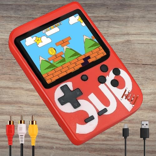 Rechargeable Pocket Video Game for Kids 400 in 1 Retro Game Box Console Handheld Game Box with TV Output, Multicolour 3 518TinXwUhL