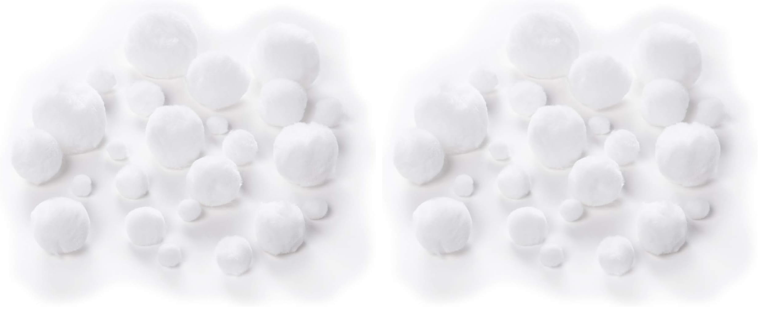 Pompones blancos folia suaves y mullidos para proyectos de costura